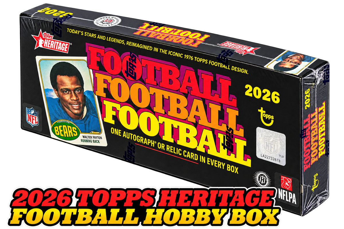 2026 Topps Heritage Football Hobby Box – Factory Sealed | 1 Autograph or Relic Card Per Box