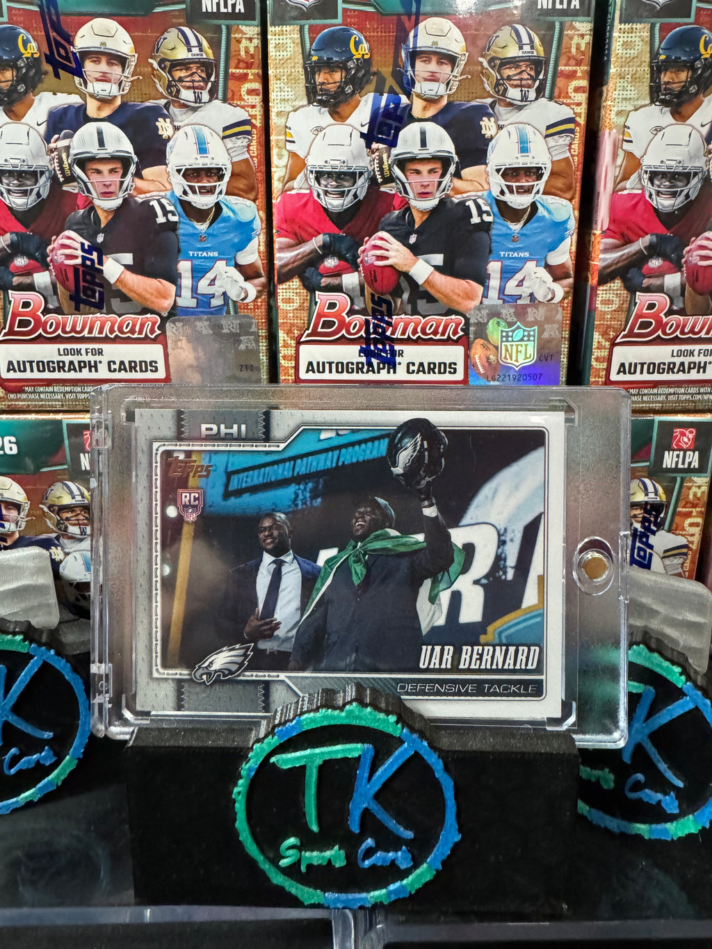 2026 Topps Flagship Football Uar Bernard #400 Gold Mirror SP Rookie RC – Philadelphia Eagles