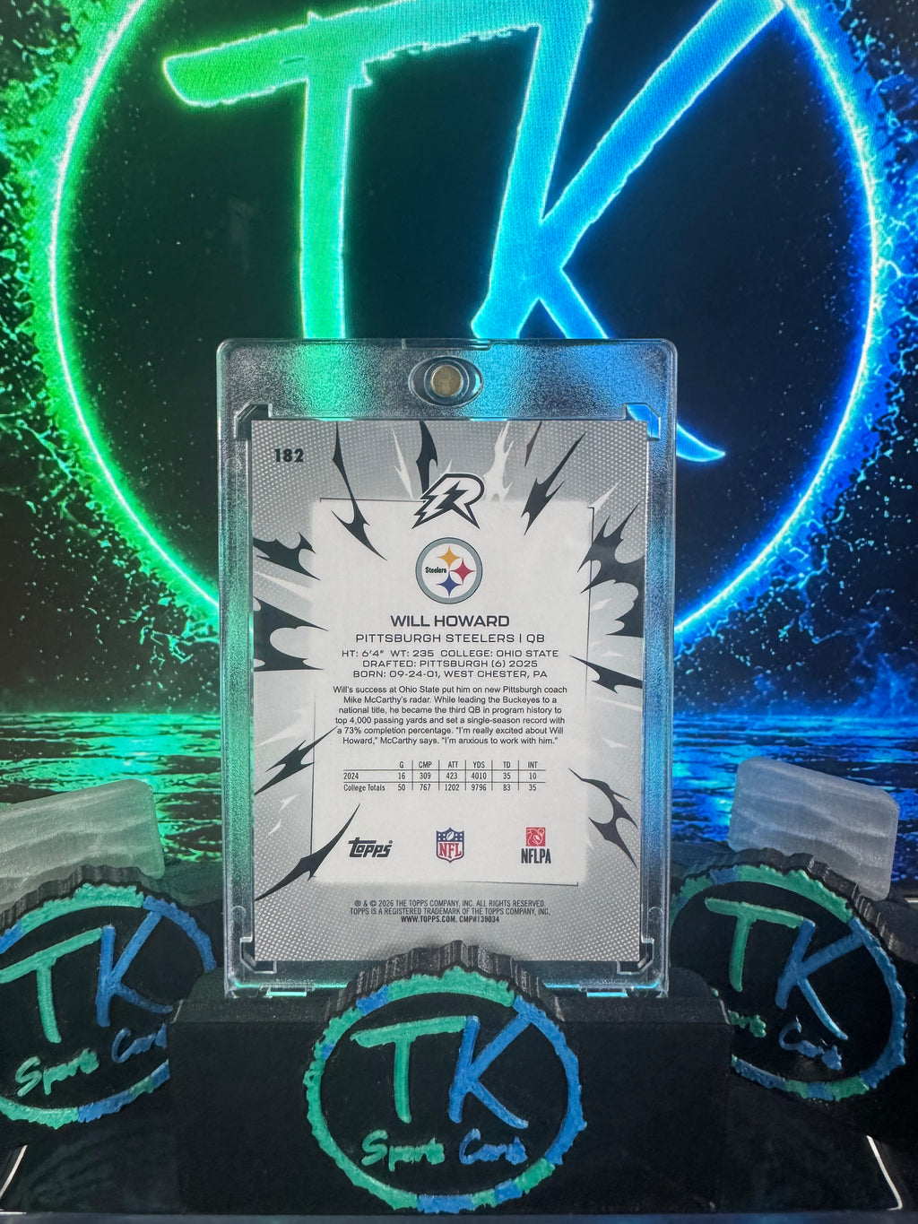 2026 Topps Resurgence Will Howard Rookie Pink Parallel /299 – Steelers RC