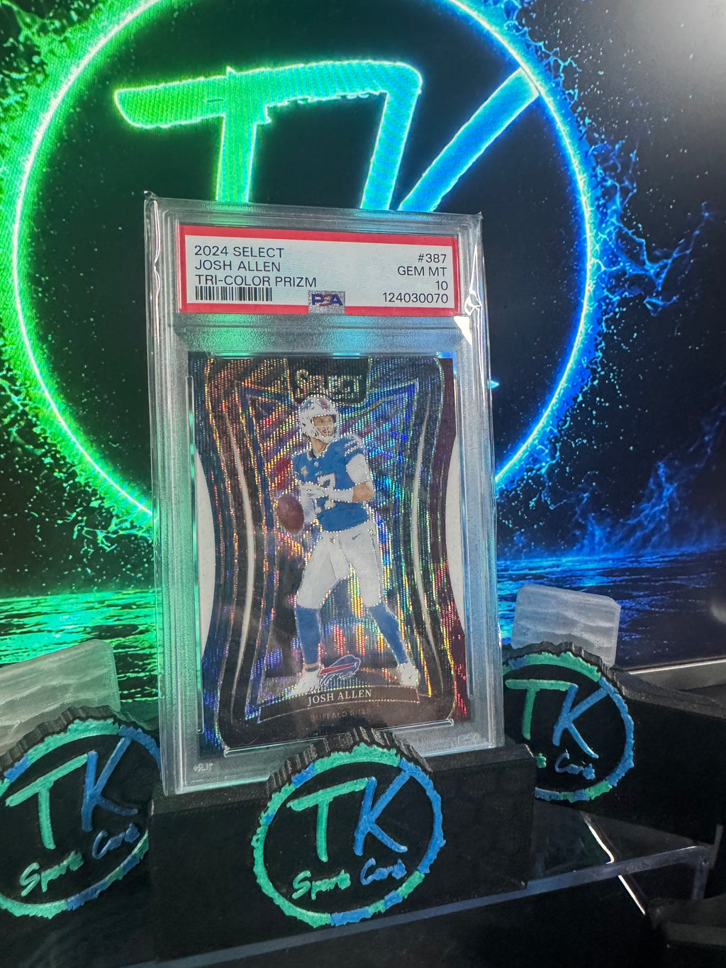 2024 Panini Select Josh Allen Tri-Color Prizm /199 #387 PSA 10 GEM MINT – Bills