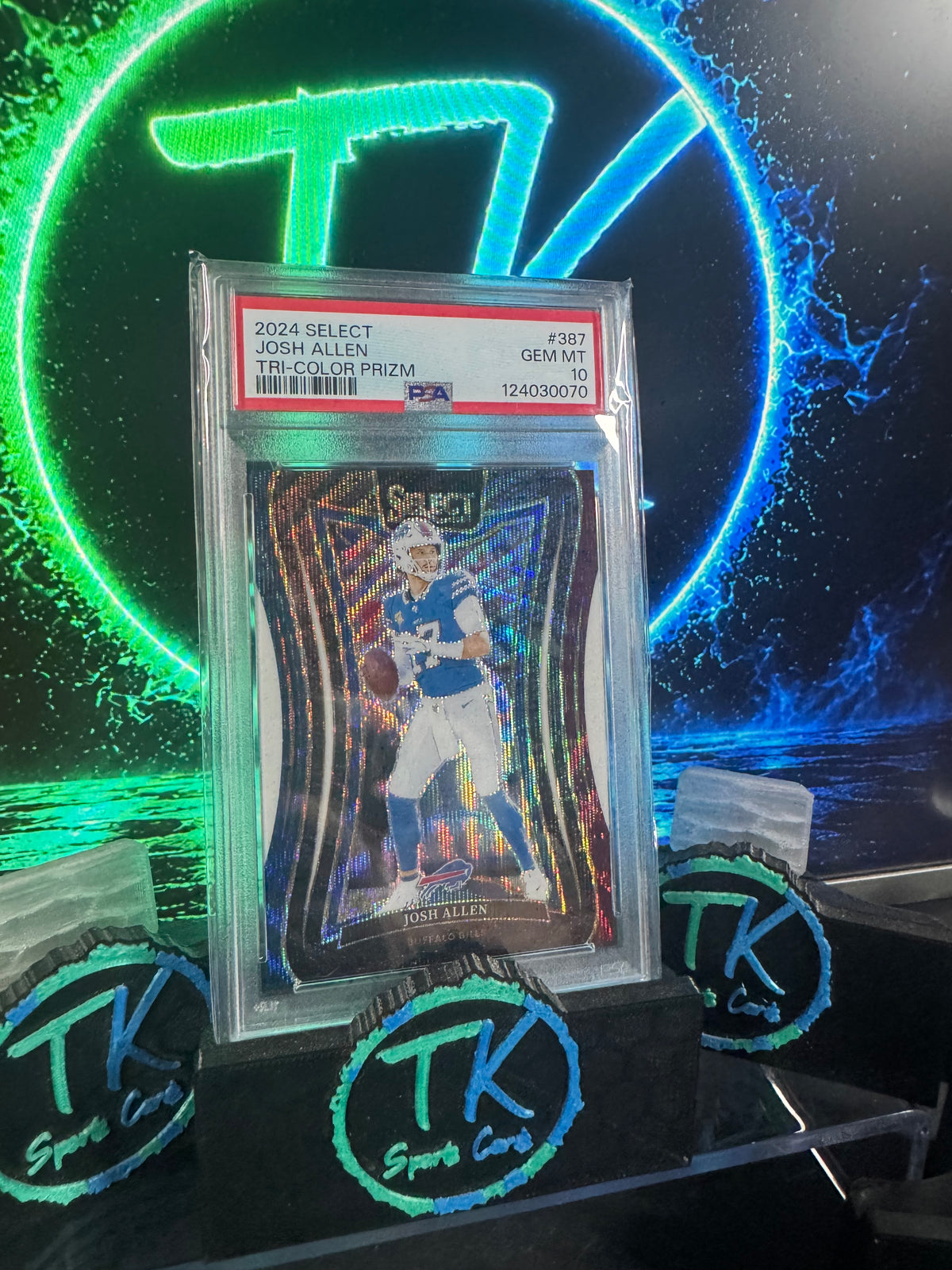 2024 Panini Select Josh Allen Tri-Color Prizm /199 #387 PSA 10 GEM MINT – Bills