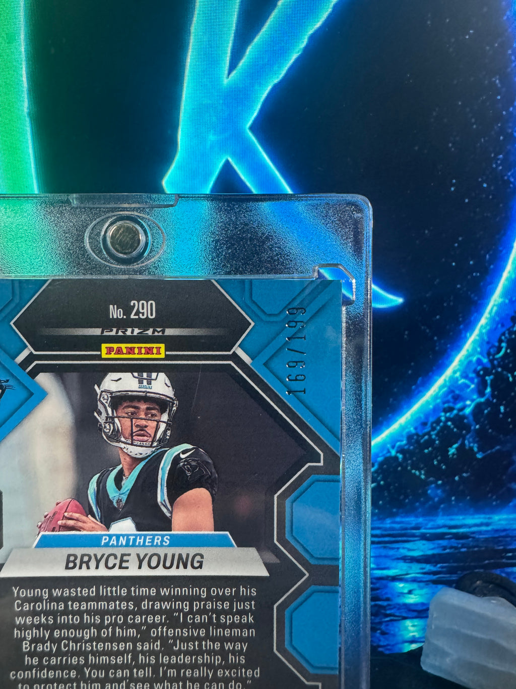 2023 Panini Mosaic Bryce Young RC Orange Fluorescent /199 #290 – Panthers