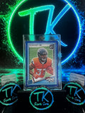 2025 Donruss Optic RJ Harvey Rated Rookie Blue Glitter SP #208 – Broncos