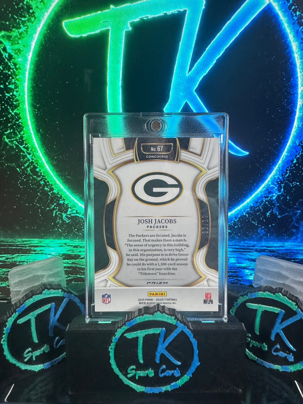 2025 Panini Select Josh Jacobs Gold Disco Prizm /10 #67 Concourse – Packers